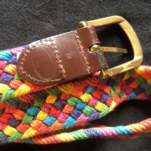 Vintage woven fossil rainbow belt adjustable 90s S